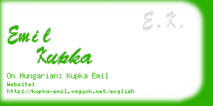 emil kupka business card